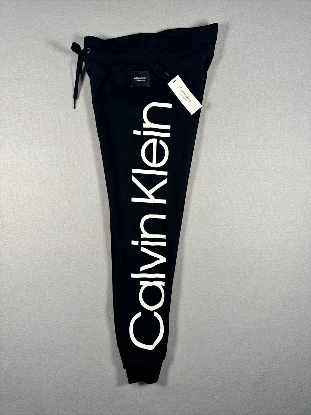 NWT Calvin Klein Performance Black Vertical Logo Joggers Size XS